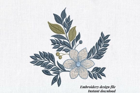 Review: Blue Floral Branch Botanical Bloom Design