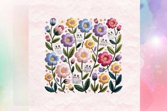 Review: Cute Floral Embroidery Style Ghosts for Apparel
