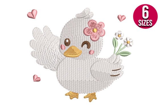 Review: Floral Baby Duck with Hearts Design