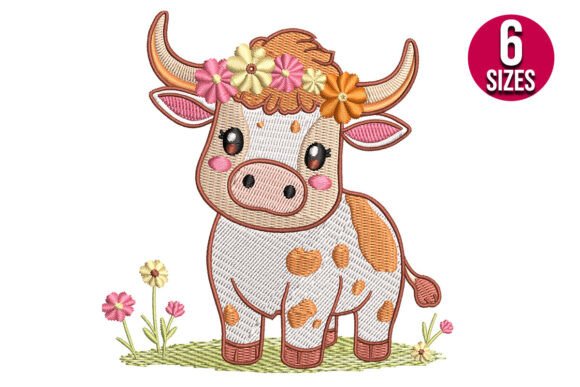 Review: Floral Baby Highland Cow Design