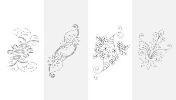 Review: Floral Embroidery Flower Line Art Design