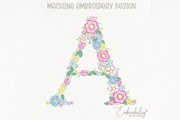 Review: Floral Letter a Machine Embroidery for Gifts