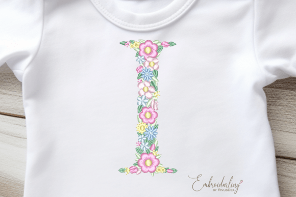 Review: Floral Letter I Machine Embroidery for Etsy Shops