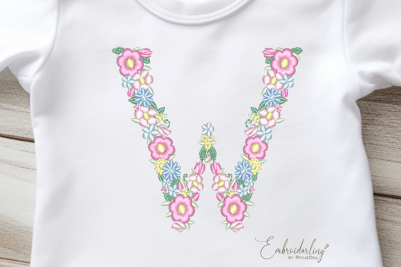Review: Floral Letter W Machine Embroidery for Wedding Projects