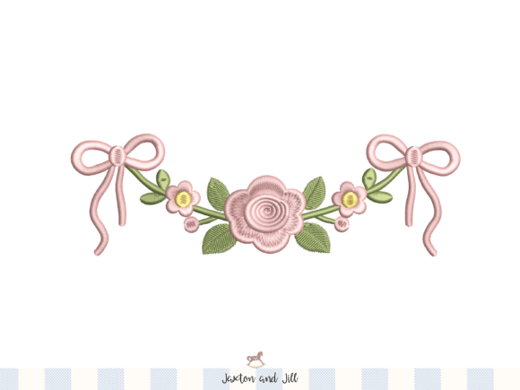 Review: Floral Rose Bow Embroidery Border Design