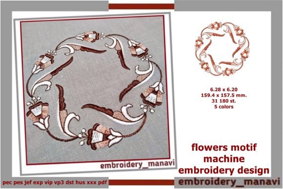 Reviewing Flowers Motif for Real Embroidery Projects