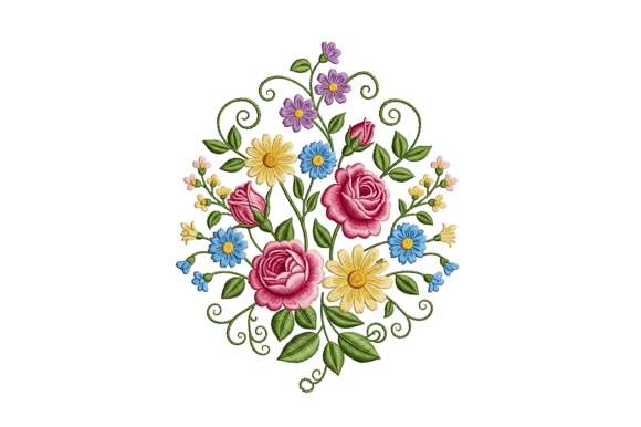 Reviewing Ornate Floral Embroidery Design for Craft Fairs