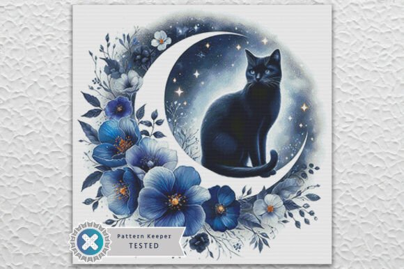 Reviewing the Floral Cat Moon Cross Stitch Pattern for Business
