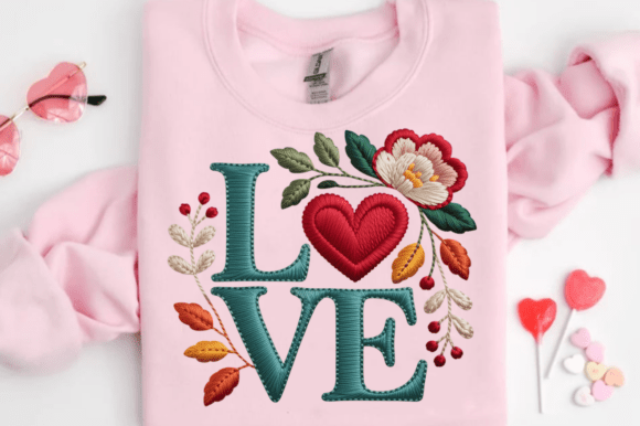Reviewing the LOVE Heart Floral Embroidery PNG Design